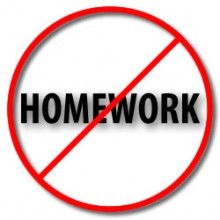 ban homework sign