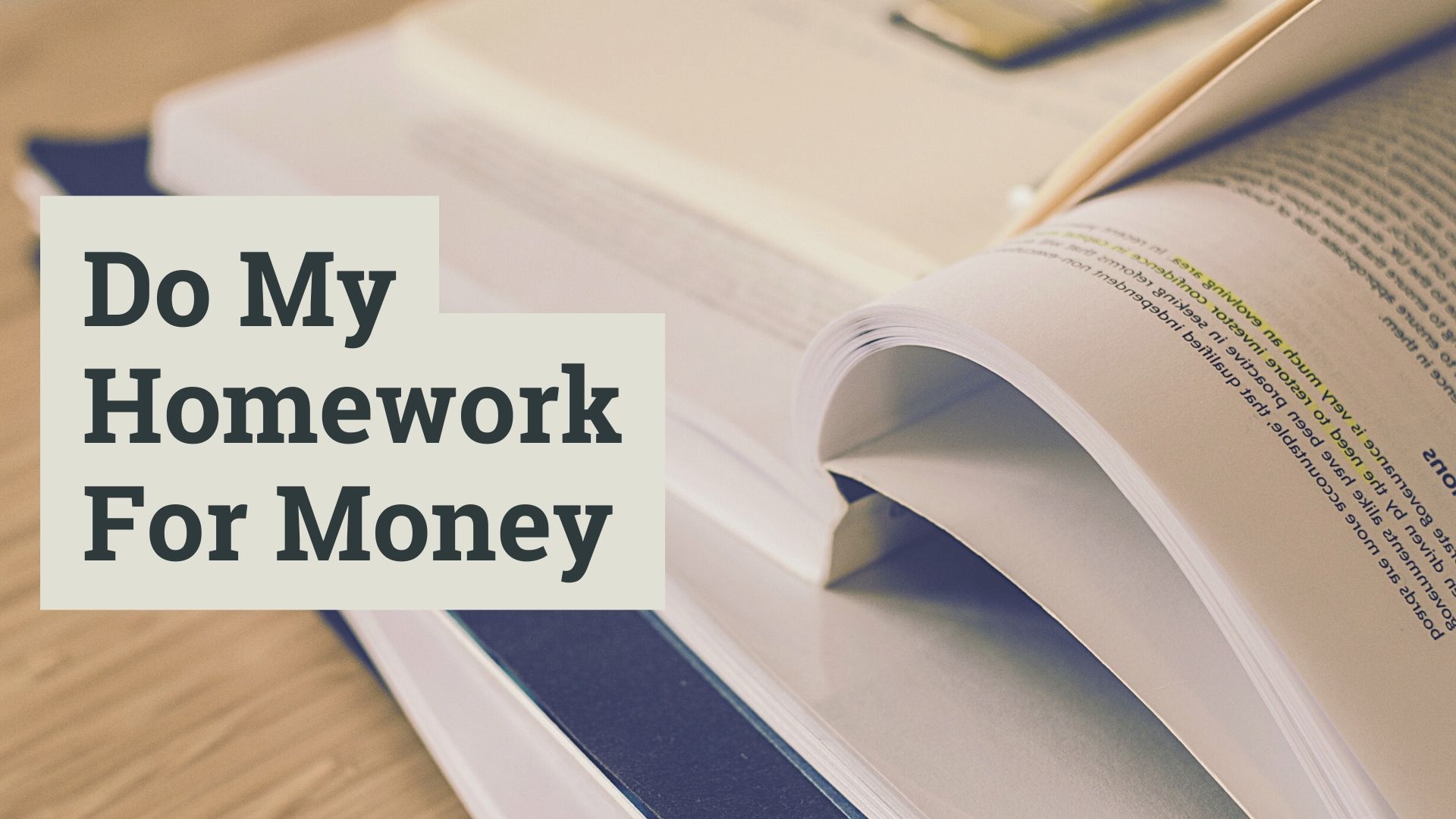 do students homework for money